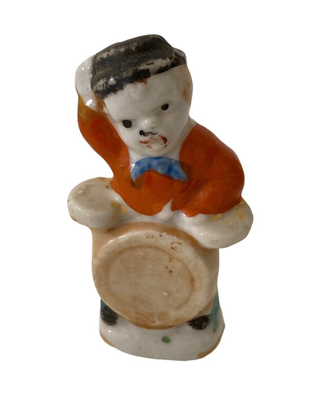 Drummer Boy Figurine Ceramic band music Japan 3in Vintage